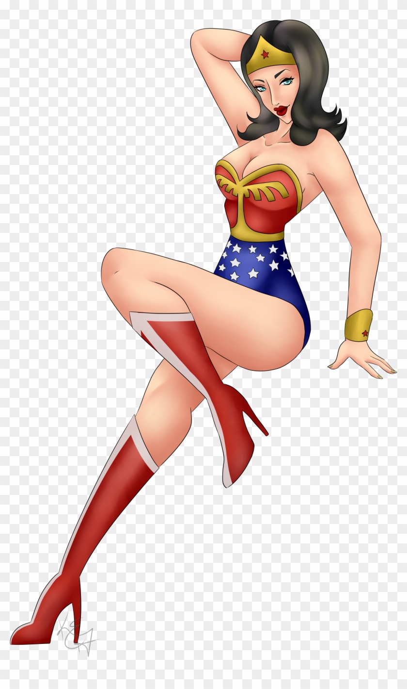 #wonder Drawings On Paigeeworld - Wonder Woman Pinup #765460