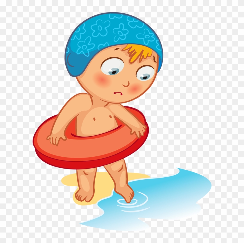 Swimming Child Clip Art - Happy On Beach Cartoon #765684