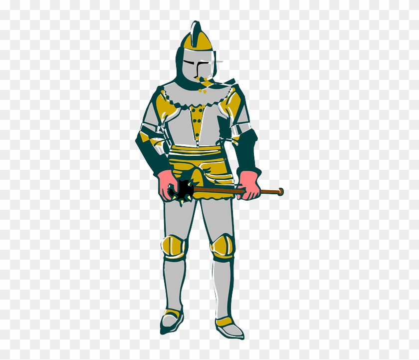 Man, Knight, Medieval, Armor, Weapon - Medieval Knight Clipart Png #765712