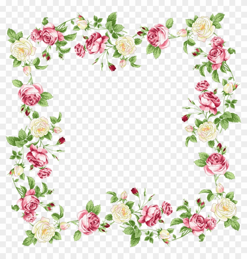 Molduras Para Artesanato - Transparent Floral Border #765718