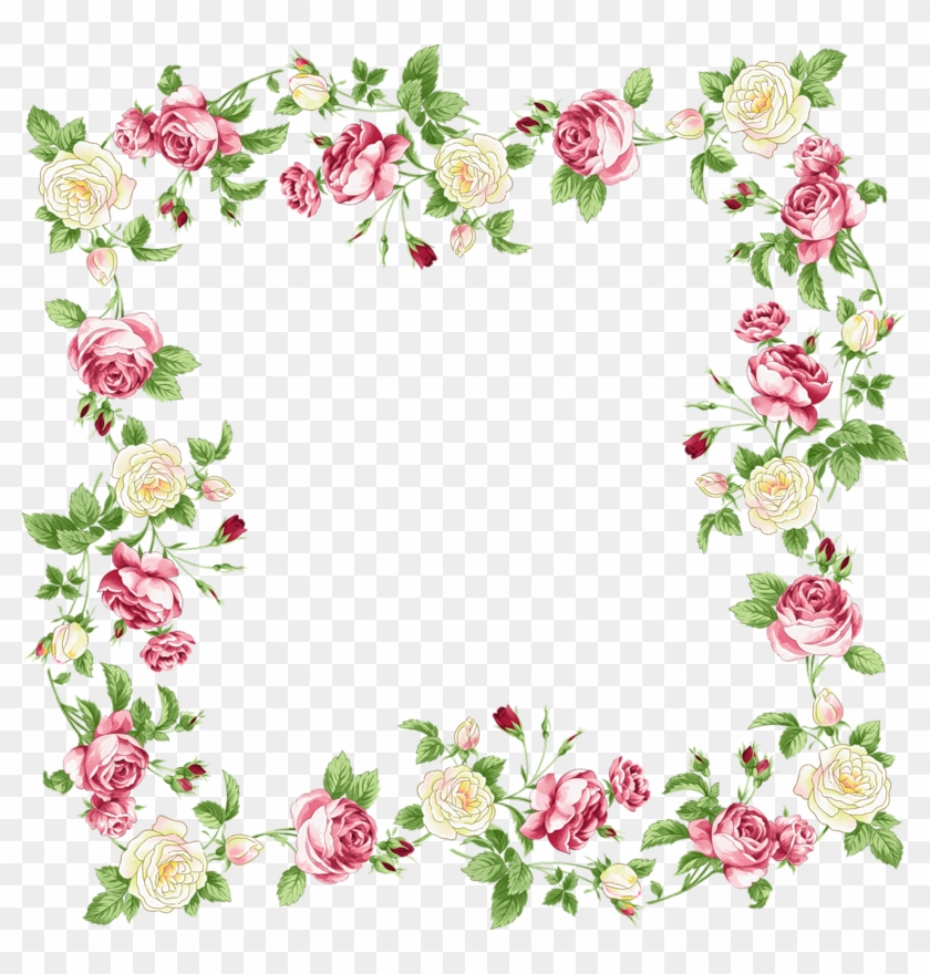 Molduras Para Artesanato - Transparent Floral Border #765718