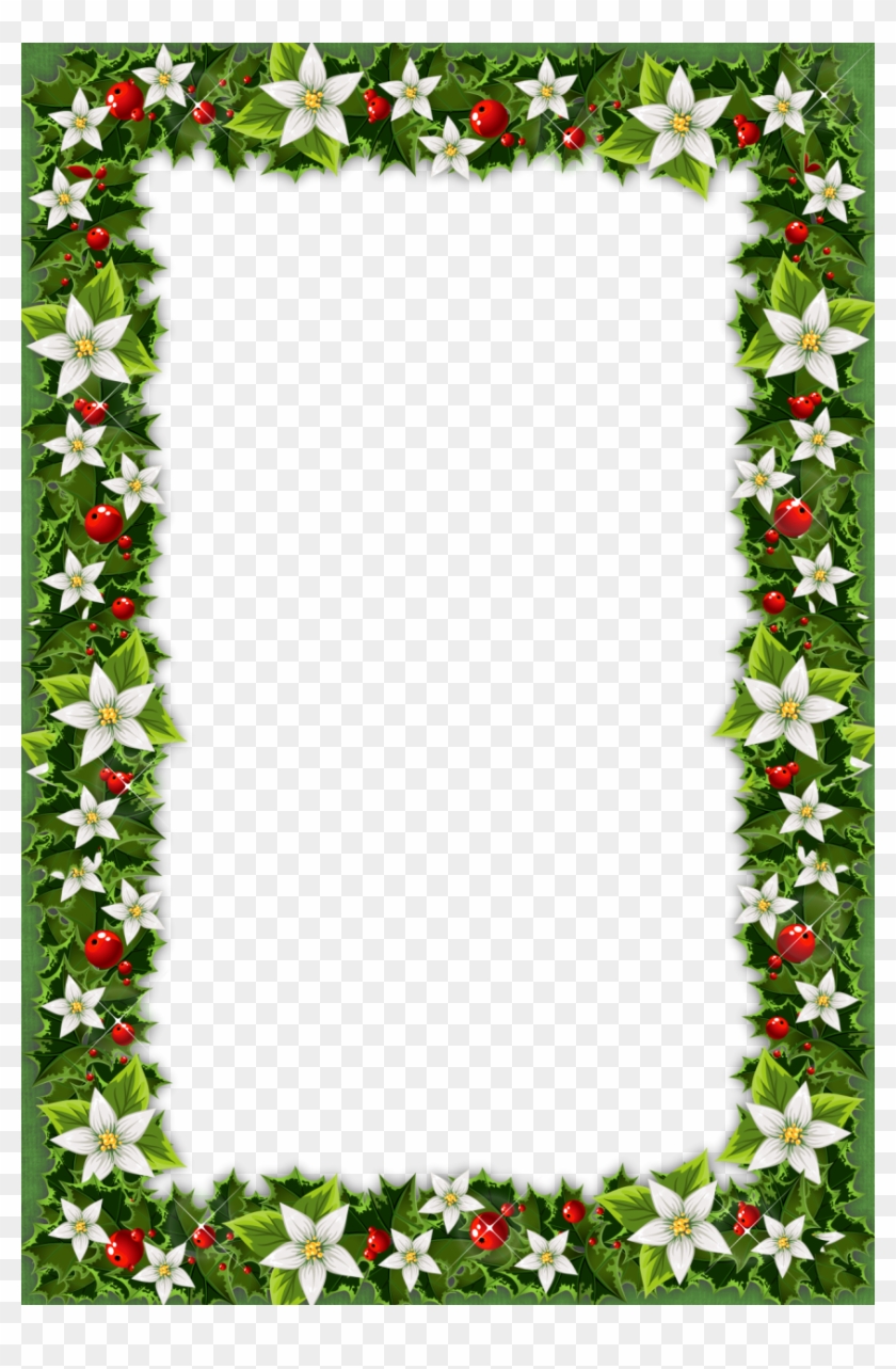 Christmas Green Png Photo Frame - Green Christmas Frame Png #765846