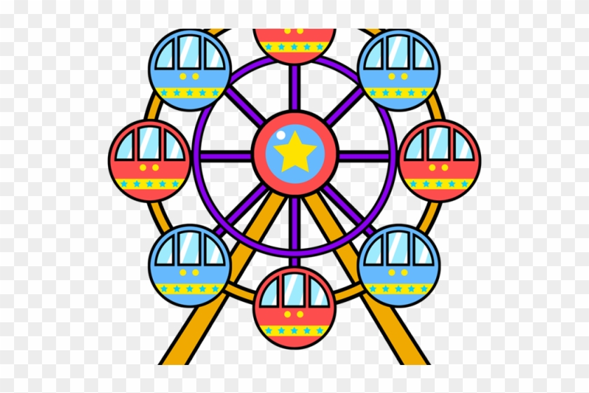 Ferris Wheel Cartoon - Ferris Wheel Cartoon Drawing - Free Transparent PNG  Clipart Images Download