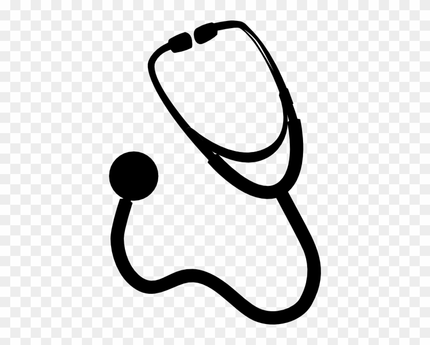 Stethoscope Black Clip Art At Clker - Stethoscope Black And White #766345