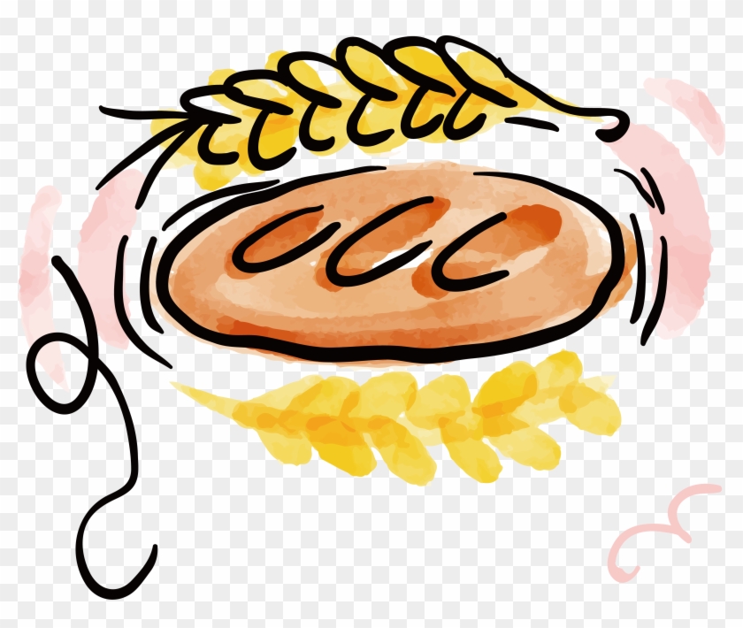 Croissant Bread Watercolor Painting Baking Clip Art - Diseño De Pan #766389
