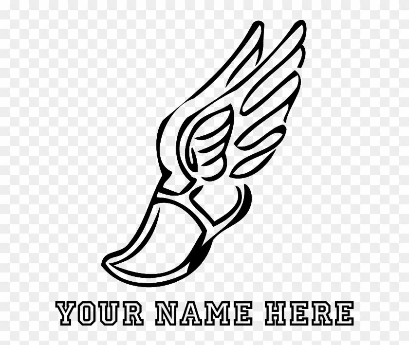 Custom Black Running Shoe With Wings Sports Bottle - Shoe With Wings Meaning #766657