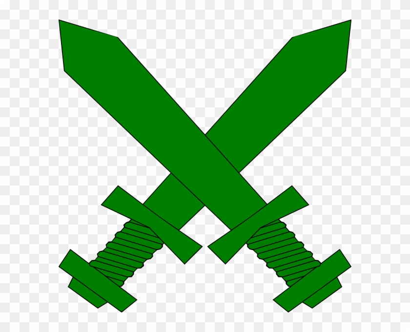 This Free Clip Arts Design Of Green Crossed Swords - Coat Of Arms Saudi Arabia #766687