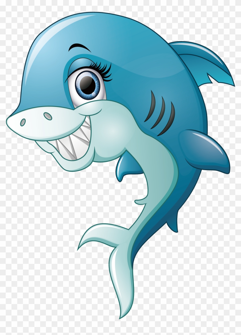 Shark Smile - Smiling Shark - Smiling Shark Cartoon #766899