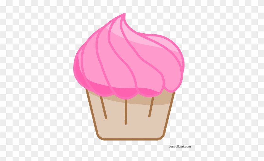 Free Pink Strawberry Cupcake Clipart - Pink Strawberry Cupcake #766964