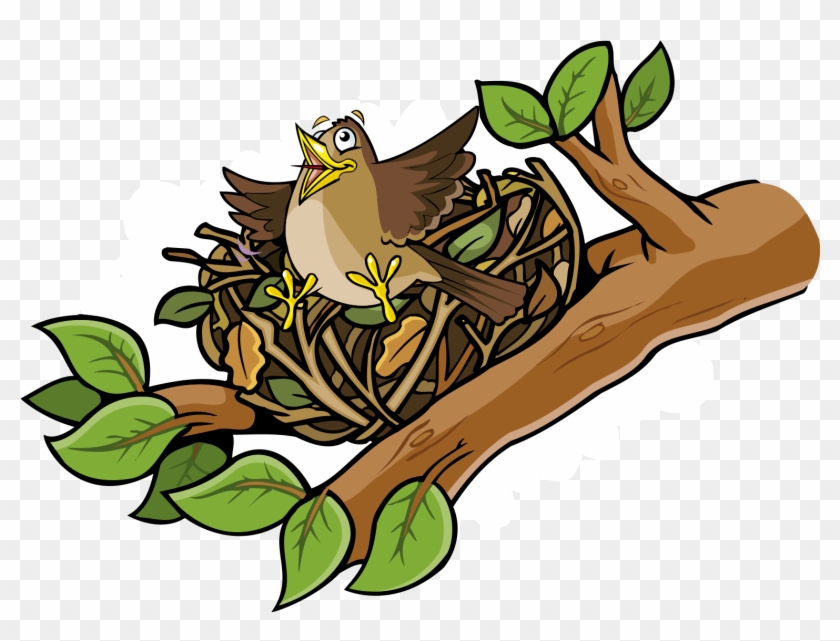 Bird Habitat Nature Animal Organism - Nest Cartoon - Free Transparent PNG  Clipart Images Download