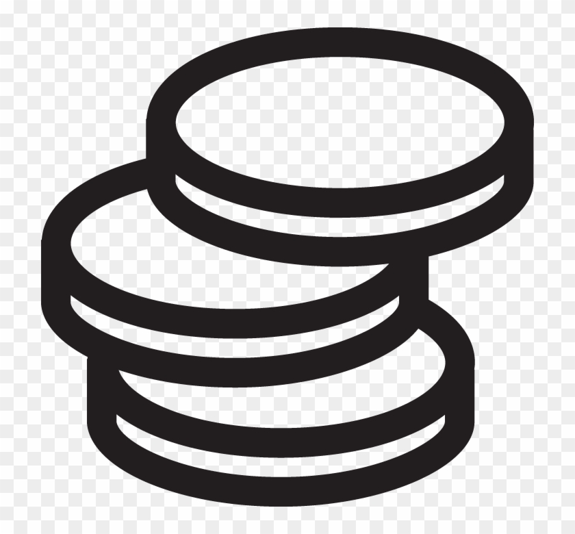 Coin Icon - Coins Black Png #767721