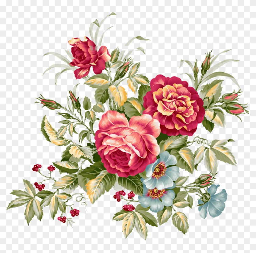 Floral Design Flower Bouquet Vintage Clothing Clip - Flower Vintage Png #768060