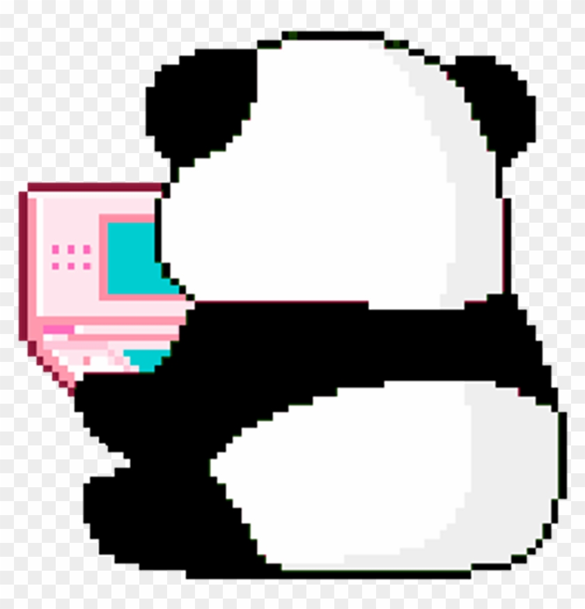 Panda Gaming Nintendo Aesthetic Kawaii Anime Art Sticke - Cute Animated Panda Gif #768062