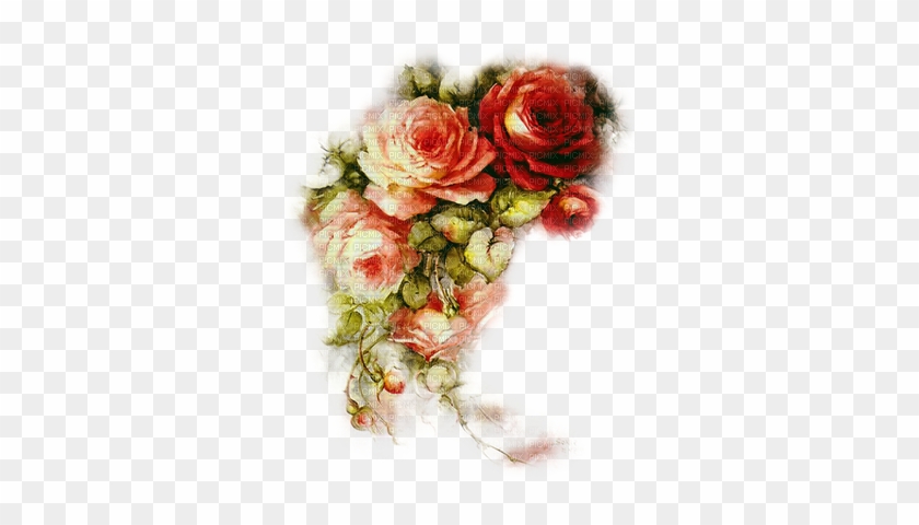 Soave Background Transparent Vintage Flowers Red Rose - Sonie Ames #768077