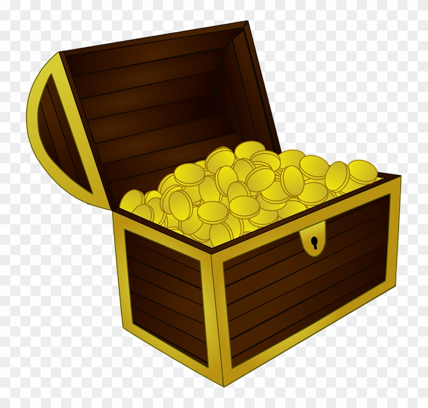 Chest Clipart Full Gold - Treasure Chest Clip Art #768078