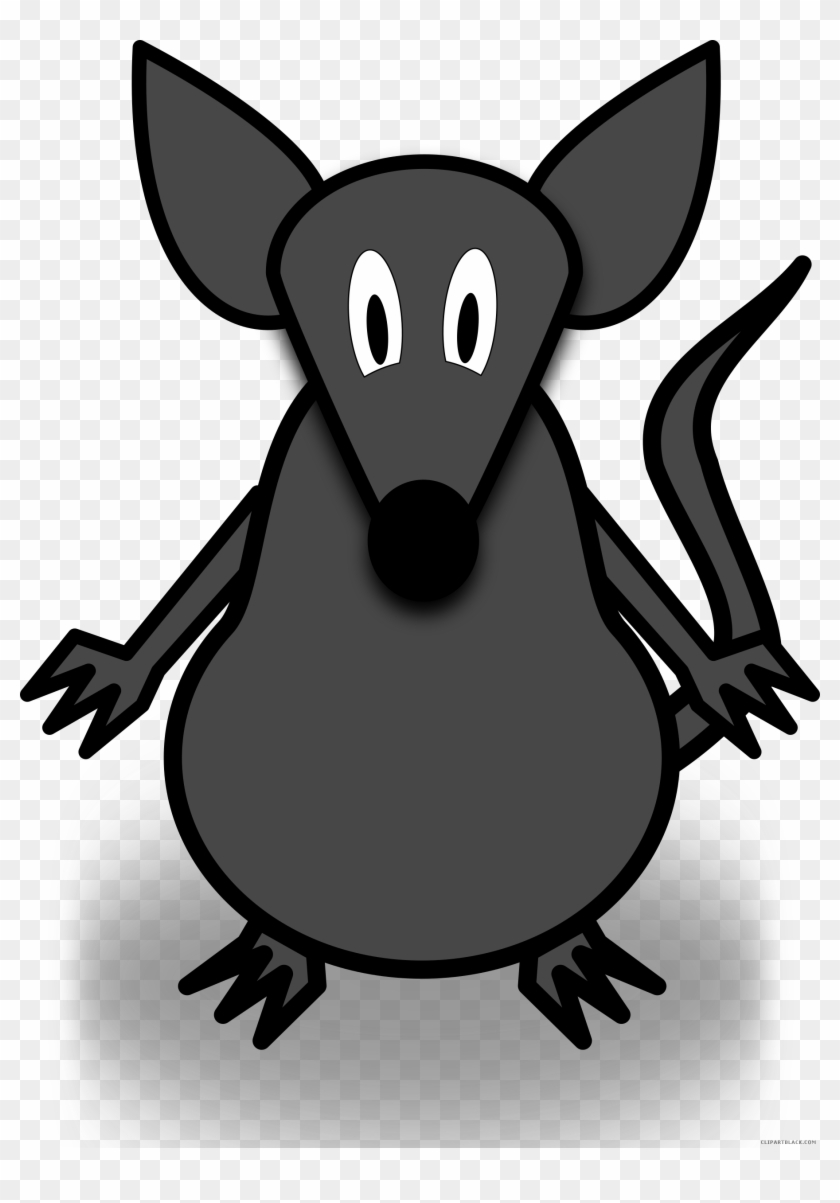 Black Mouse Animal Free Black White Clipart Images - Custom Cartoon Mouse Shower Curtain #768378