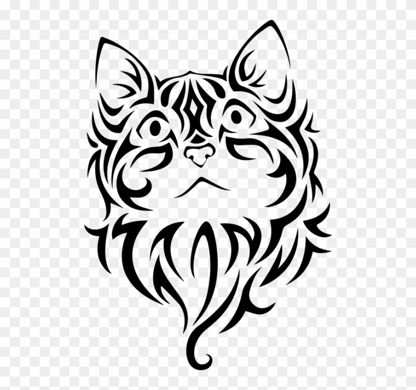 Tattoo Cat Vector Image - Tribal Cat Tattoo Designs #768376