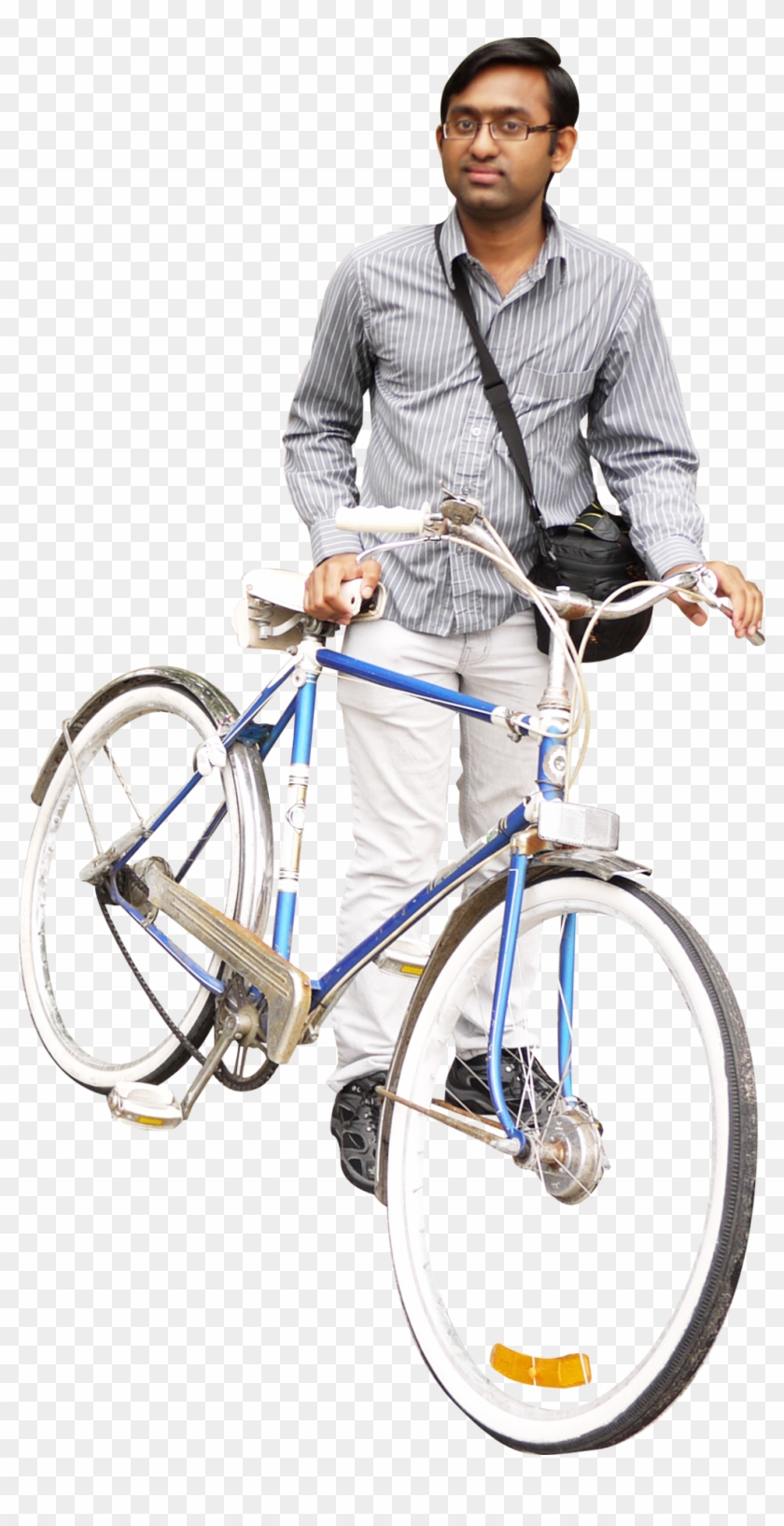 Man With Bicycle Png Image - Person With Bike Png #768562
