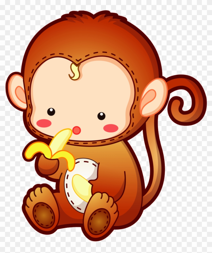 Dibujos Tiernos Png - Baby Monkey Cute Cartoon #768640