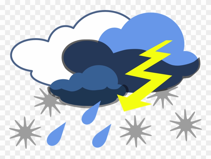 Thunderstorm Clipart Free Lightning Storm Thunder Free - Regen Blitz Und Donner #768651