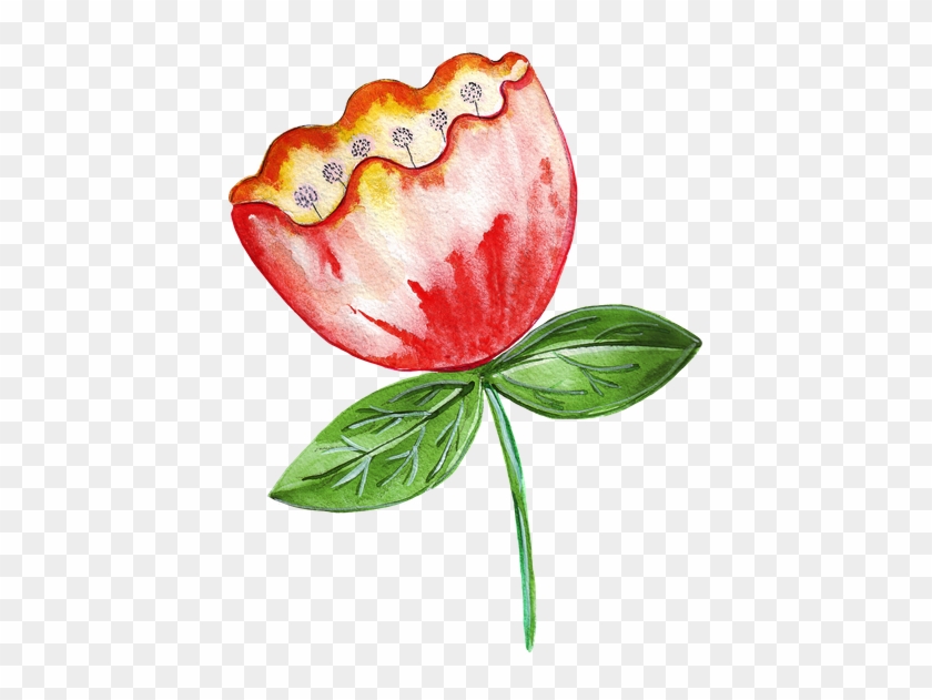 Illustration Of A Bright Flower Tulip - Tulip #768724