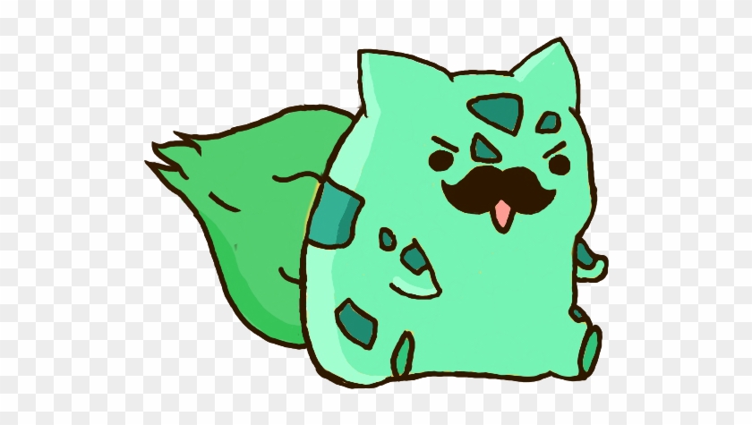 Bulbasaur Mustache~art Trade By Smoothiechan - Pikachu Moustache Png #768735