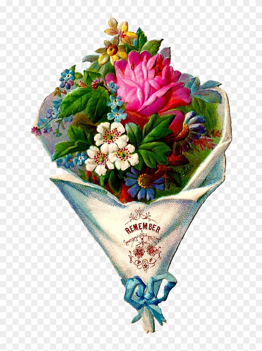 Rose Clipart Flower Bouquet - Bouquet Of Flowers Art #768756