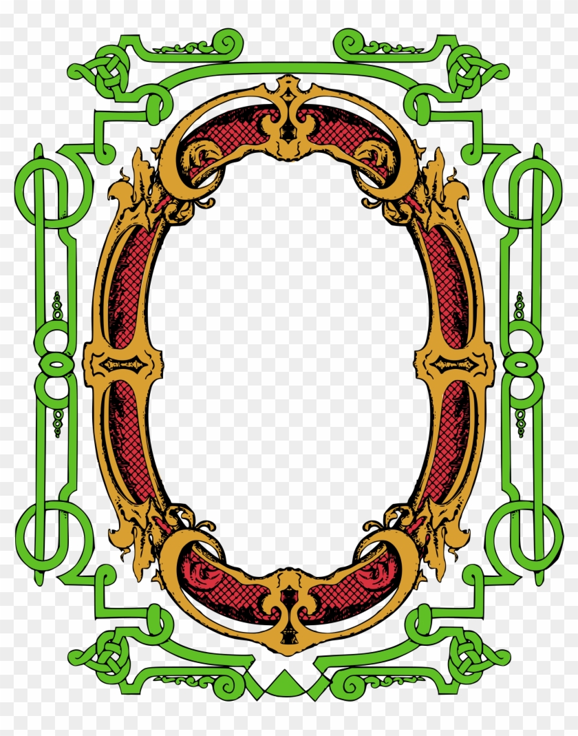 Free Circle Ornate Frame - Frame Colour #768768