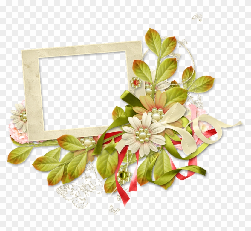 Frame, Photo Frame, Spring, Summer, Flowers, Greens - Stitchwort #768882