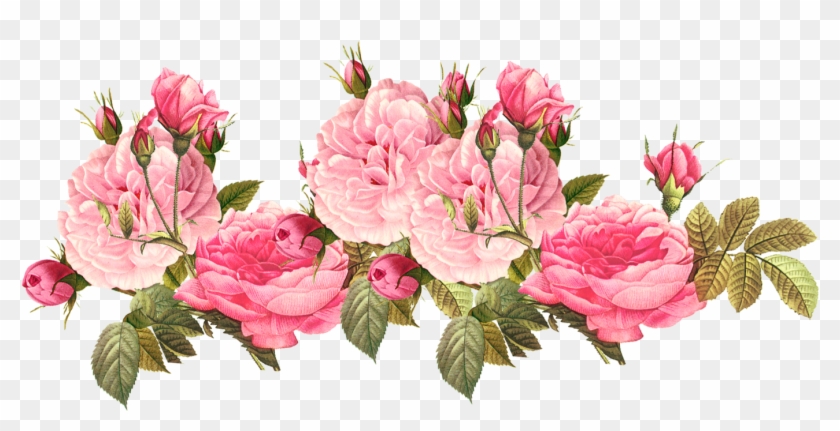 Vintage Pink Flowers Png #768896
