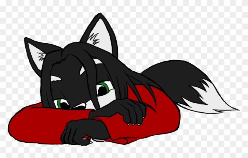 A Small Fox Lying Down With A Sad Expression - Furry Fandom #769240