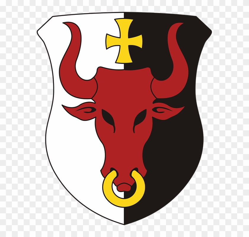 Red Cow Cliparts 29, Buy Clip Art - Coat Of Arms Bull #769279