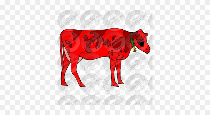 Red Cow Picture For Classroom / Therapy Clipart - Illustration #769289