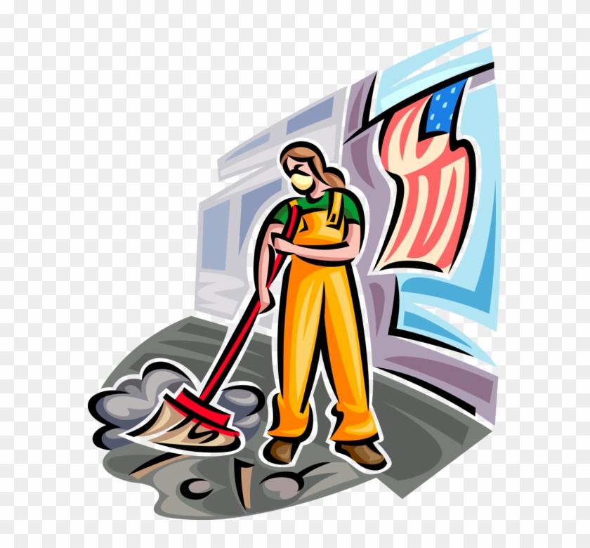 Vector Illustration Of Ground Zero Volunteer Cleanup - Illustration #769322