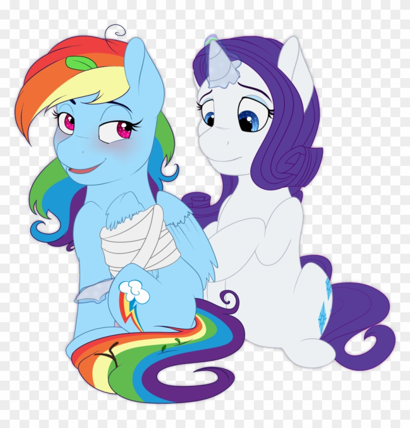 Llacky, Bandage, Injured, Lesbian, Magic, Rainbow Dash, - Cartoon #769335