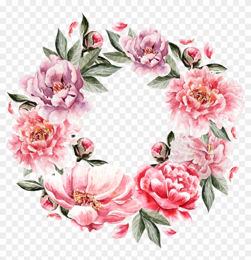 Flower Bouquet Painting - Flower Ring Painting #769416