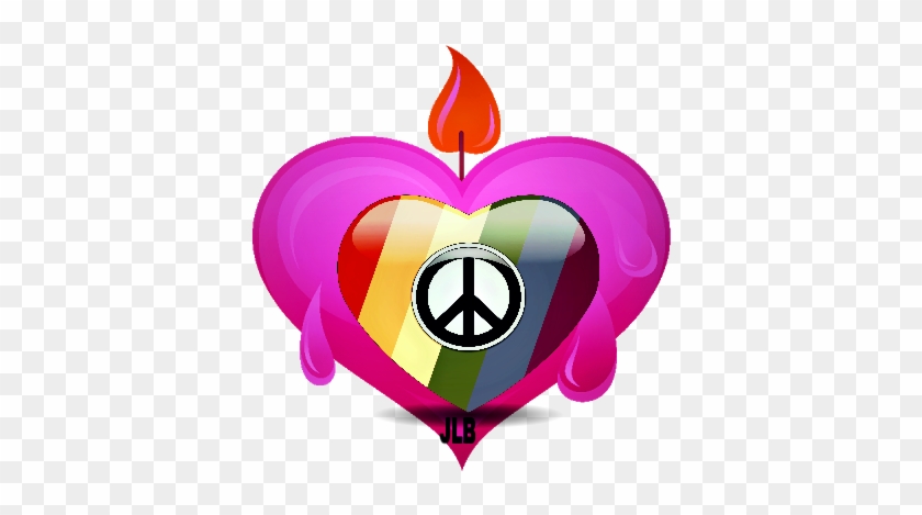 Peace Sign Within Hearts - Emblem #769490
