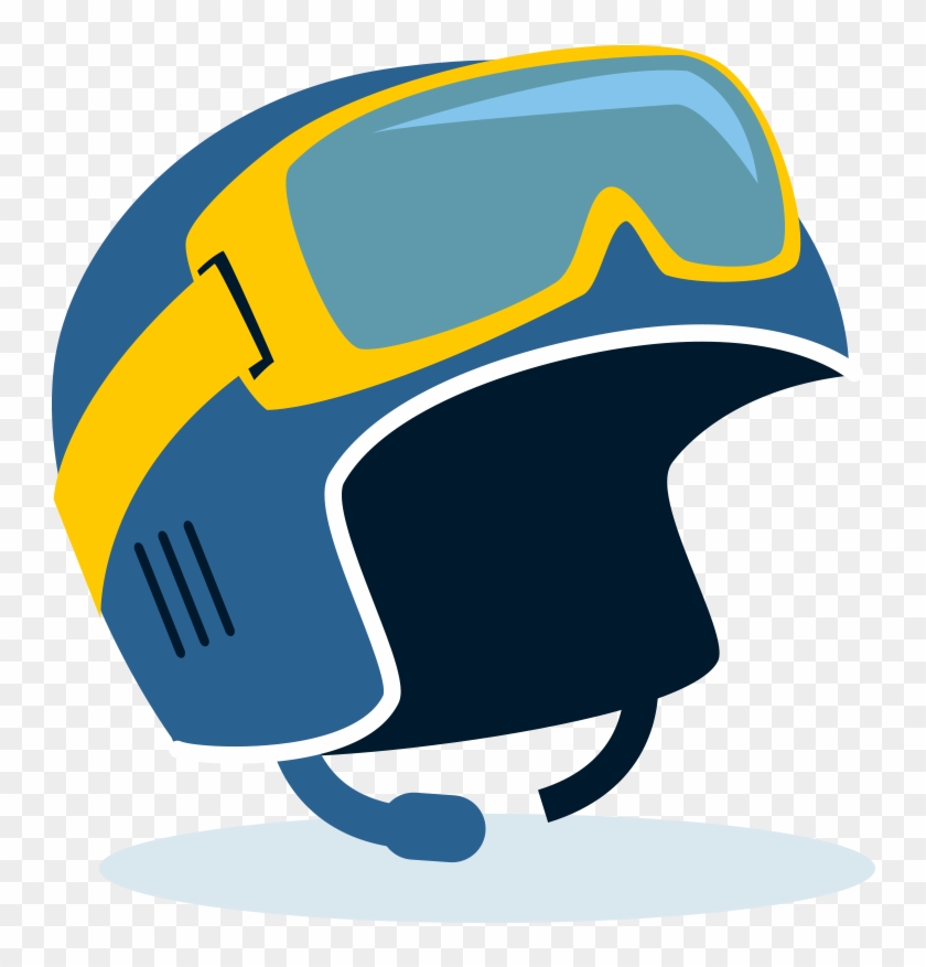 Helmets And Accessories - Skiing Helmet Clip Art #138494
