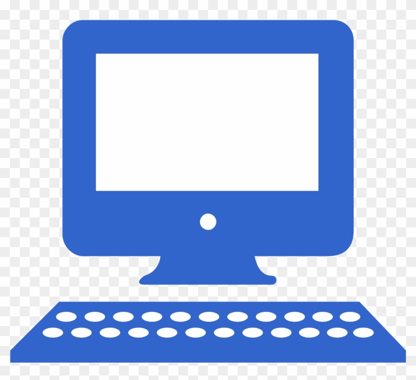 Clipart Blue Computer File Icon Svg Wikimedia Commons - Blue Computer Icon #138640