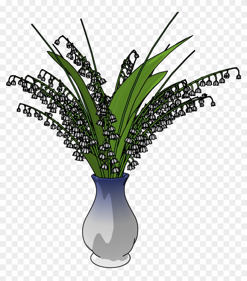 May Lily In Vase Png Clipart - Clip Art #138650