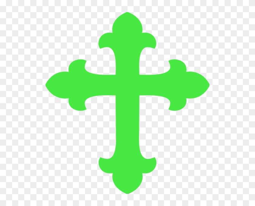 Bright Green Cross Clip Art - Baptism Cross #139281