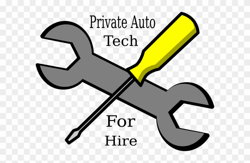 Private Auto Tech Clip Art - Hammer And Screw Driver Clipart #139848