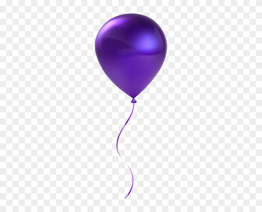 Single Purple Balloon Transparent Clip Art - Clip Art Purple Balloons #139925