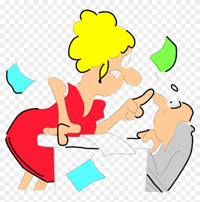 Woman Yelling At Man Clipart #139930