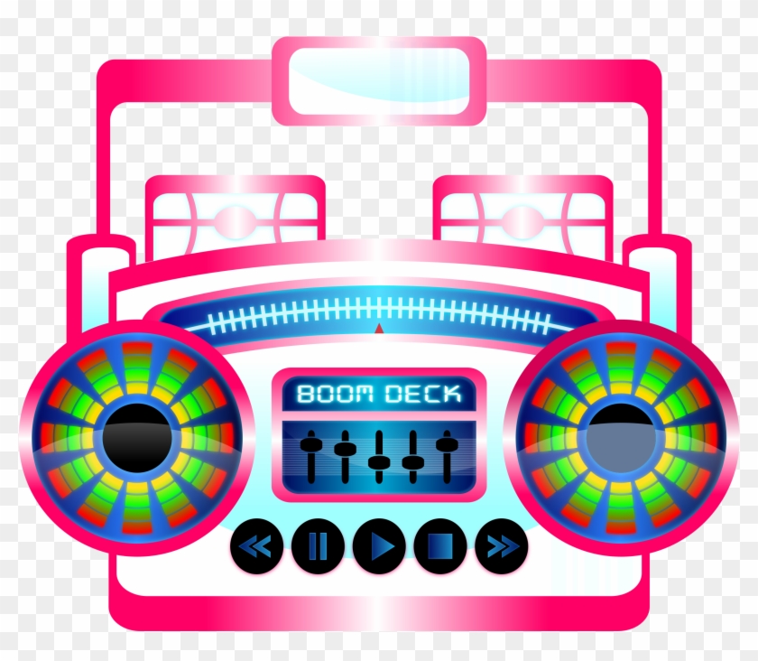 Colouful Clipart Boombox - Pop Music Clip Art #139938