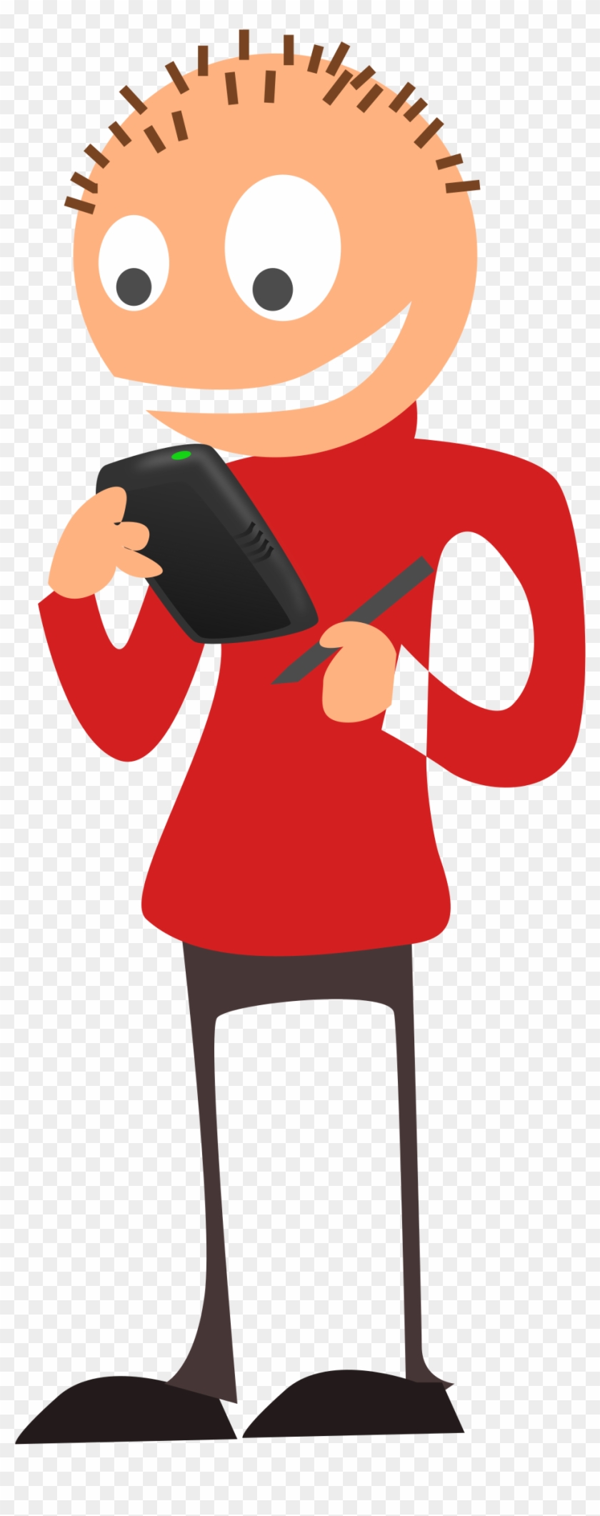 Person Using Phone Clipart - Smartphone User Clipart #140442