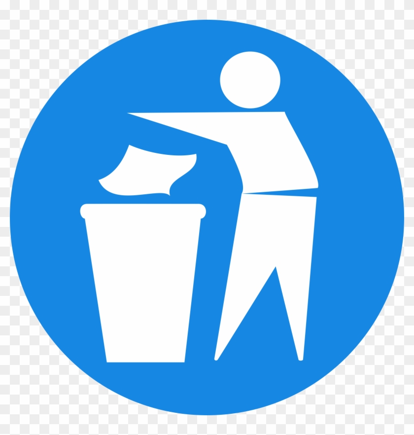 Rubbish In Bin Signs 1 - Remove Clipart #140463