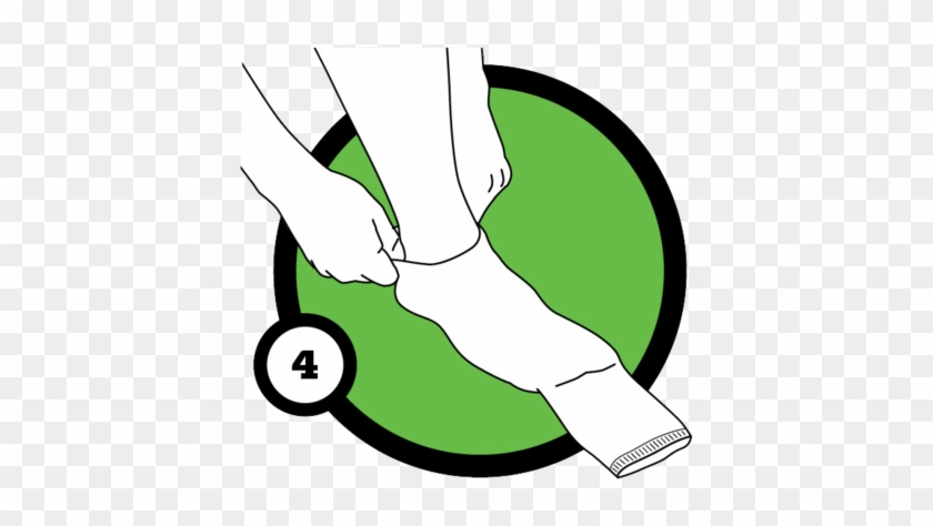 Maintain Your Hold On The Heel "cup" And Slide Your - Put On Socks Clipart #140585