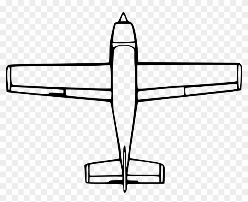 Top Down Airplane View Clipart, Vector Clip Art Online, - Birds Eye View Of A Plane #140684