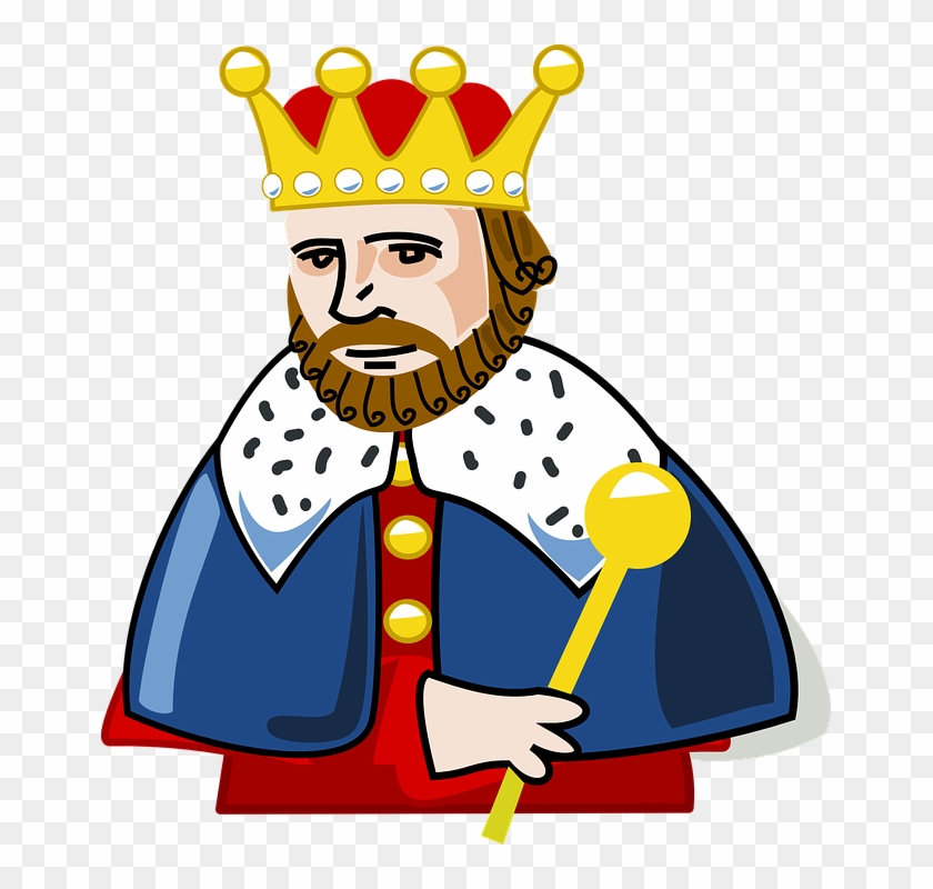 King Crown Beard Insignia Power Scepter Sceptre - King Clipart Png #140703